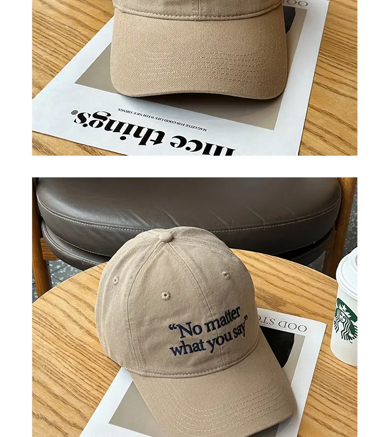 Xin Hat Wide Brim English Embroidered Baseball Cap — feature 5
