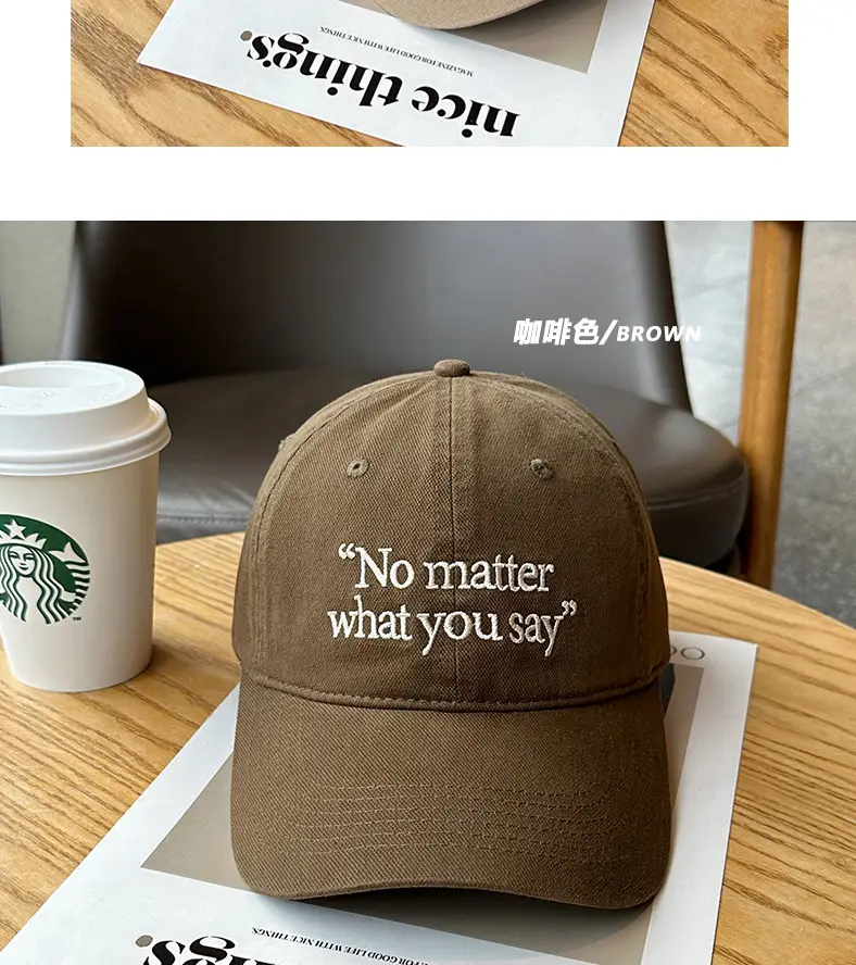 Xin Hat Wide Brim English Embroidered Baseball Cap — feature 6