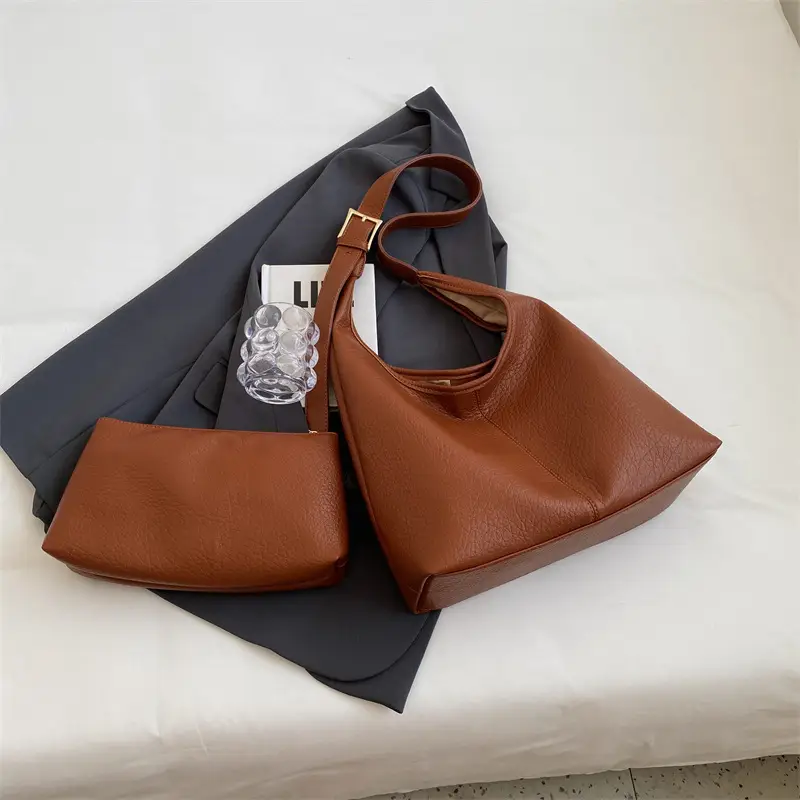 Women Retro Black Shoulder Bag 2023 Winter Textured - Image 3