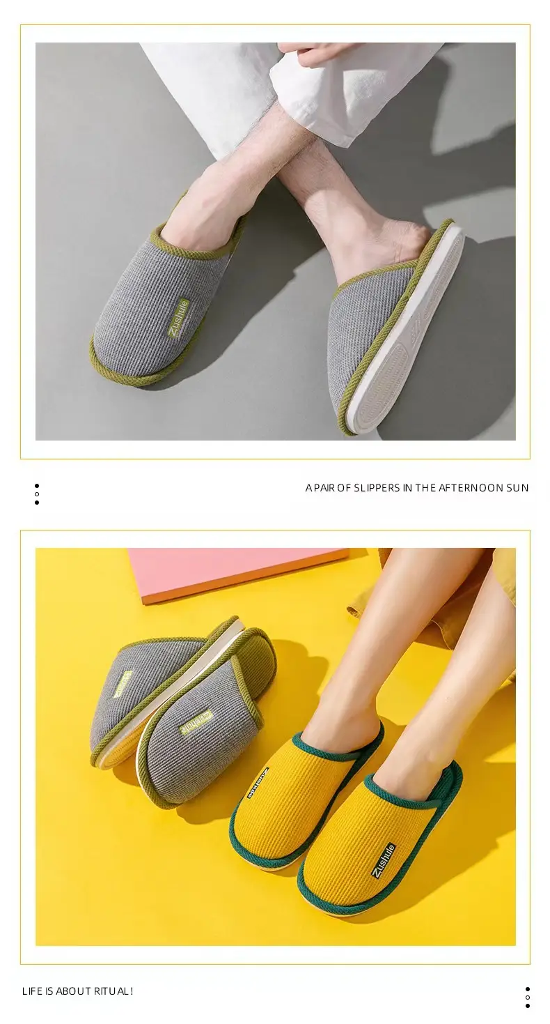 Cotton slippers for women winter home indoor autumn and winter couple new home non-slip home confinement cotton slippers winter wholesale — feature 16