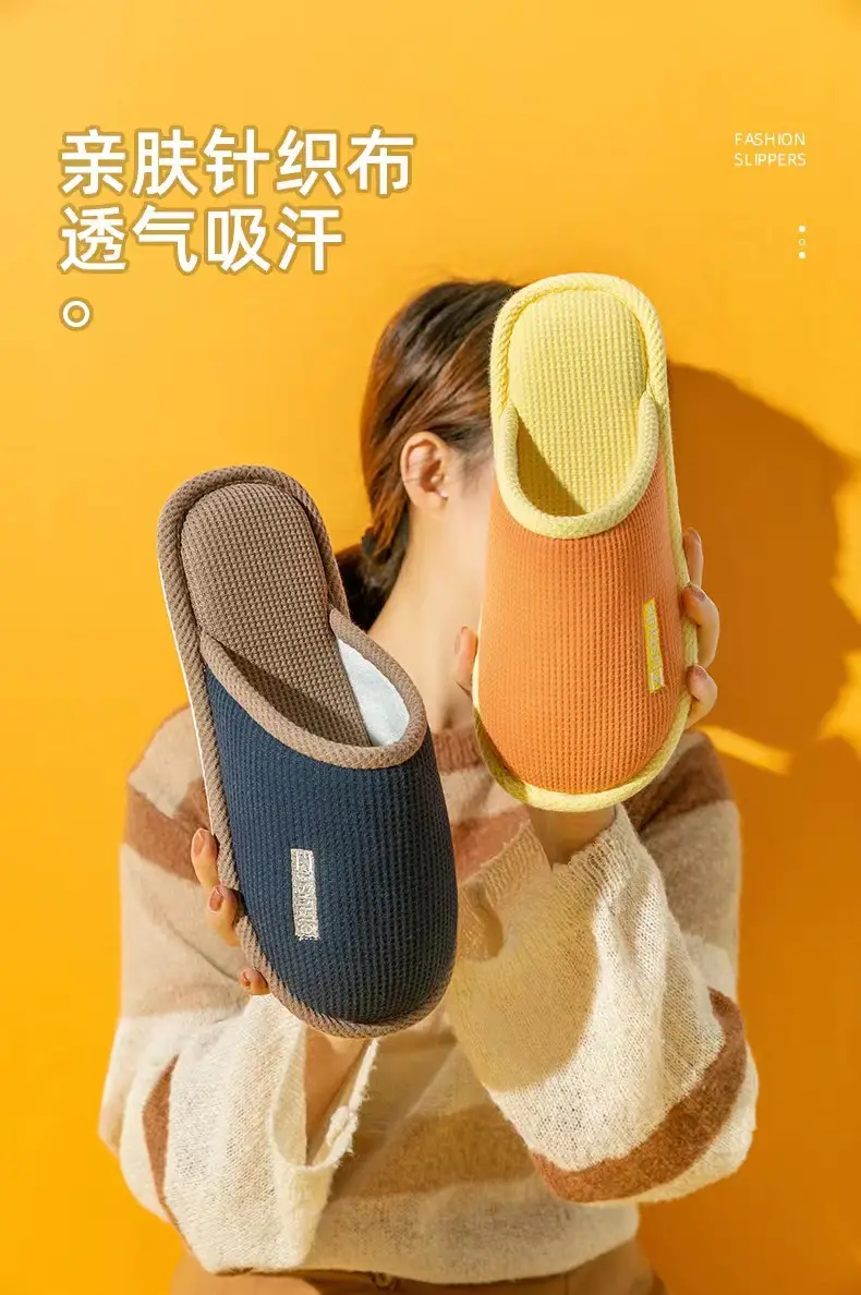 Cotton slippers for women winter home indoor autumn and winter couple new home non-slip home confinement cotton slippers winter wholesale — feature 3
