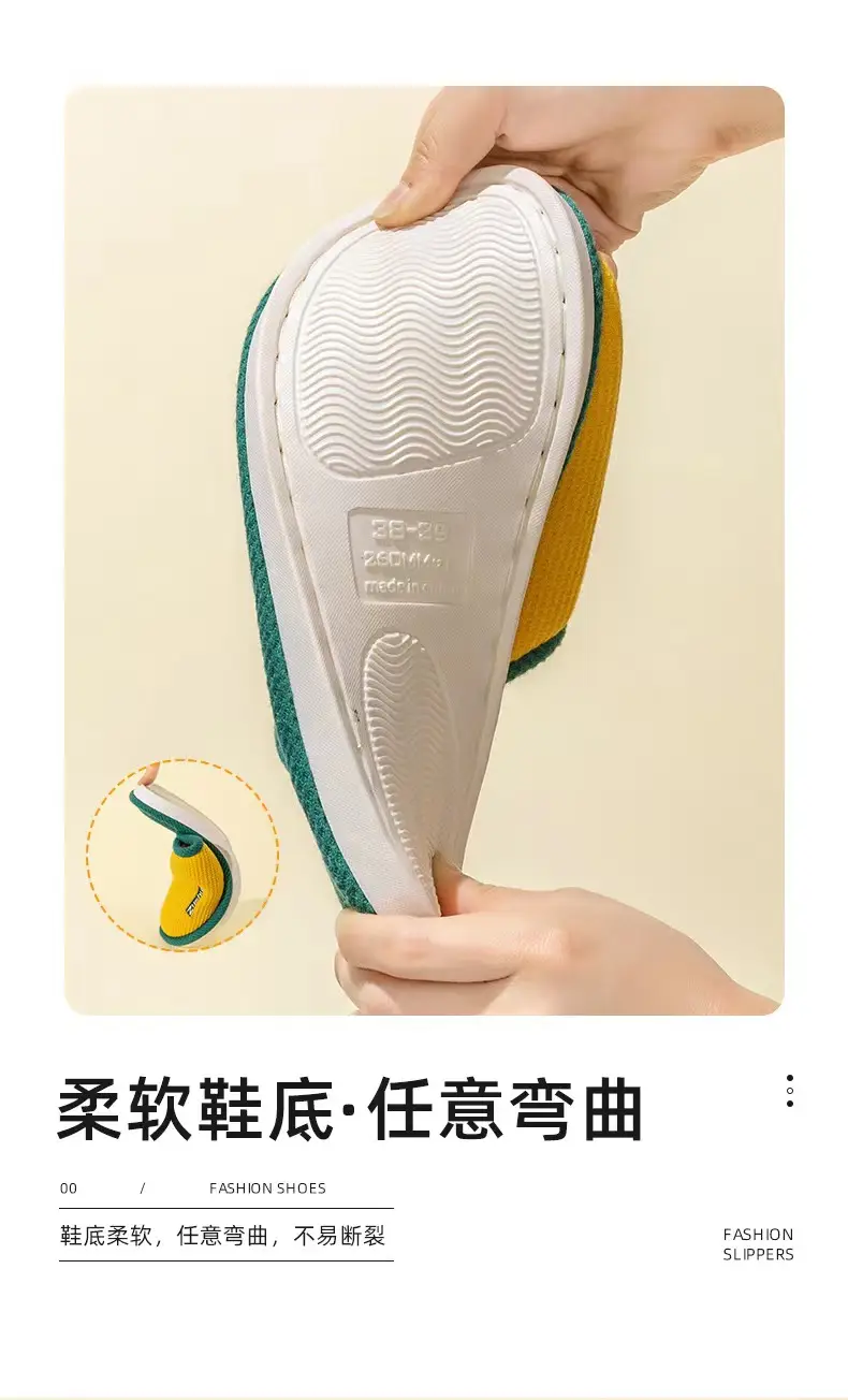 Cotton slippers for women winter home indoor autumn and winter couple new home non-slip home confinement cotton slippers winter wholesale — feature 9