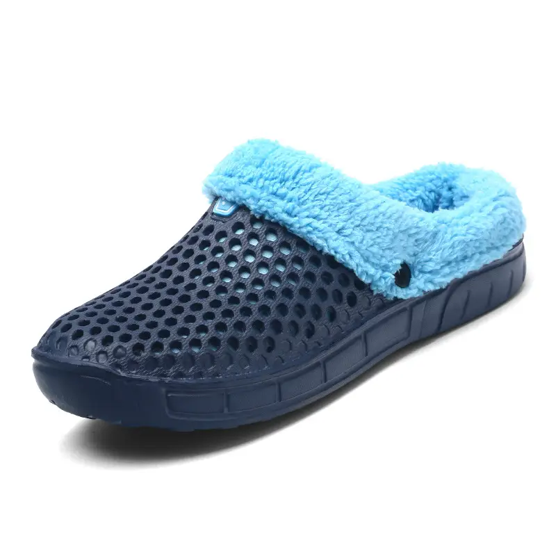 Couple's Women's Men's Cave Shoes Cotton-padded fleece-lined Autumn and Winter Warm Garden Shoes Breathable and Unstuffy