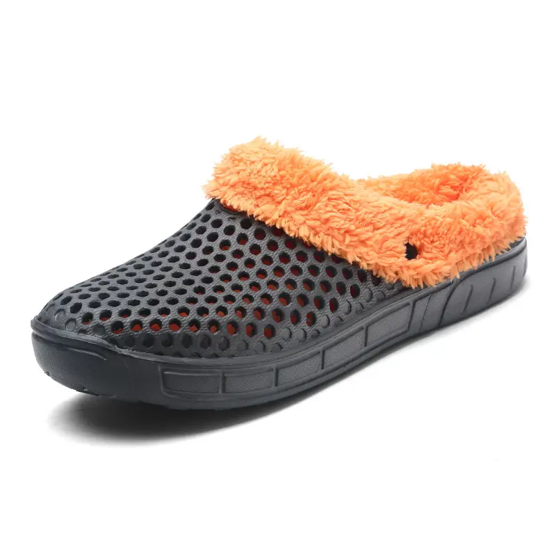 Couple's Women's Men's Cave Shoes Cotton-padded fleece-lined Autumn and Winter Warm Garden Shoes Breathable and Unstuffy