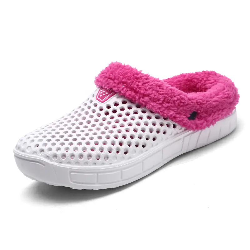 Couple's Women's Men's Cave Shoes Cotton-padded fleece-lined Autumn and Winter Warm Garden Shoes Breathable and Unstuffy