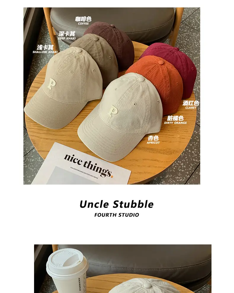 Uncle Stubble Brown P Cap Large Wide Brim — feature 3