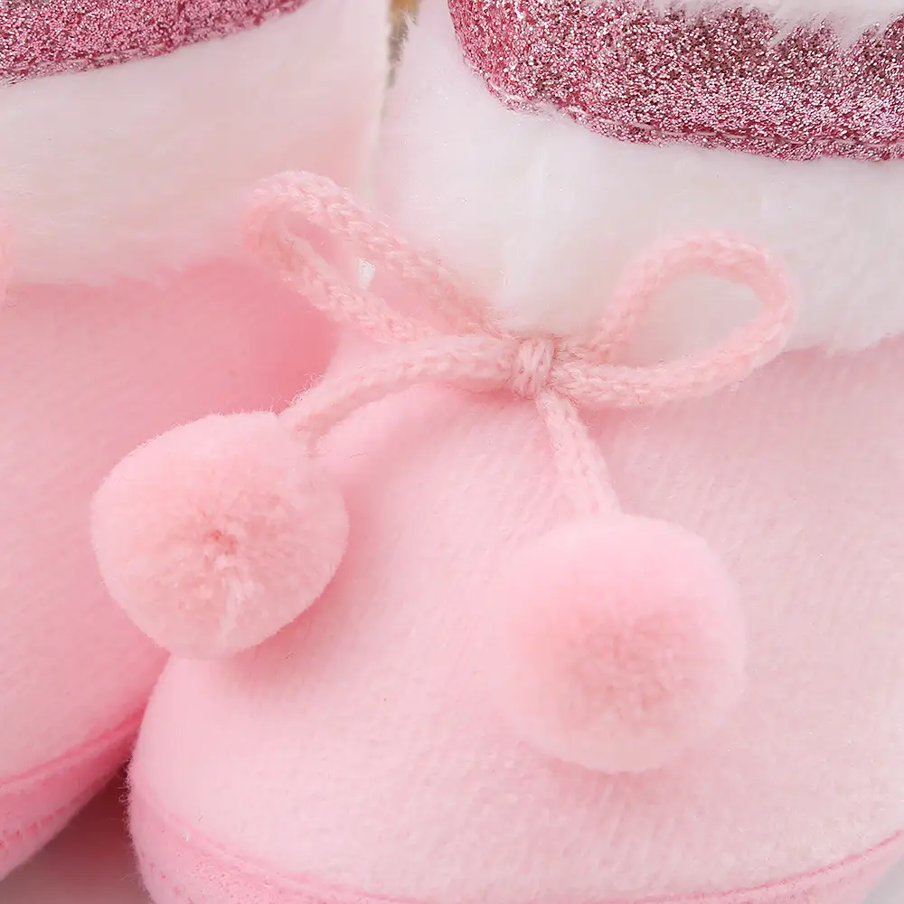 Red Fleece Baby Slippers 0-1 Year Old Winter Boots — feature 13