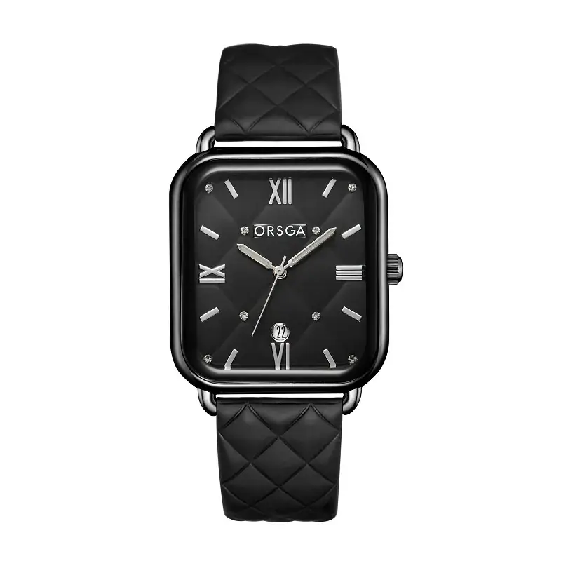 ORSGA Women's Quartz Watch White Leather Band Rose Gold - Image 17