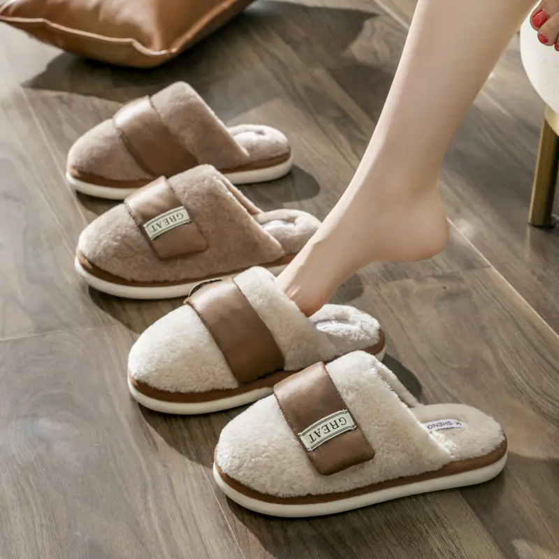 Women Winter Velvet Slipper Warm Indoor Home - Image 5