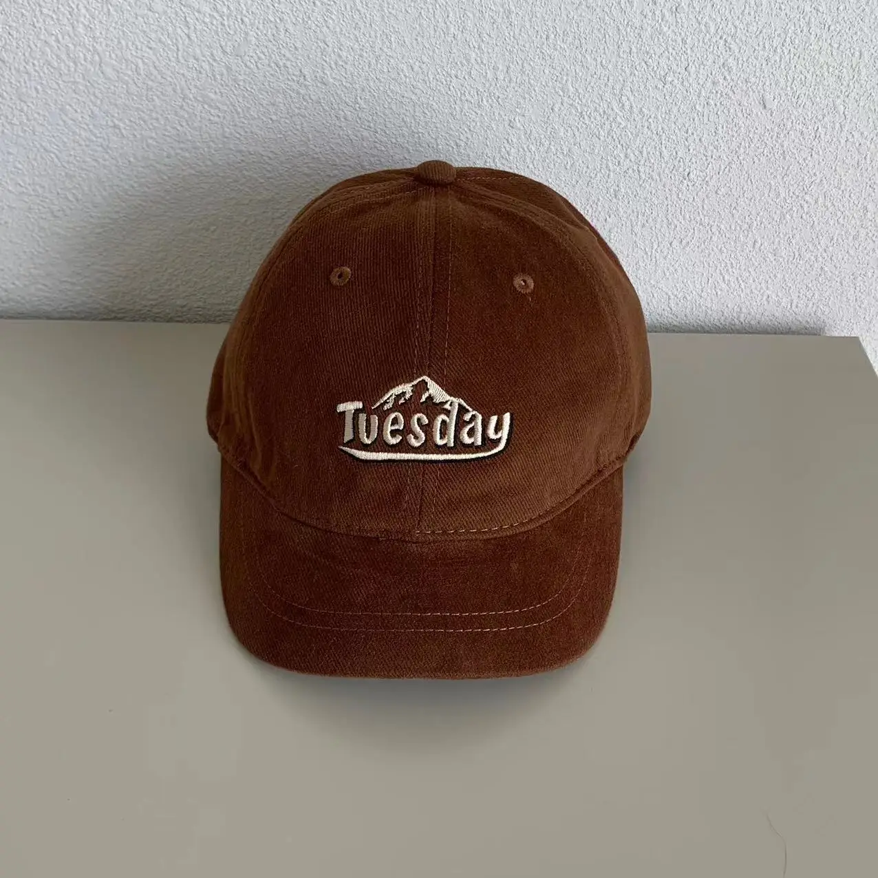 Men Navy Blue Embroidered Cap with "Tuesday" Design — feature 5