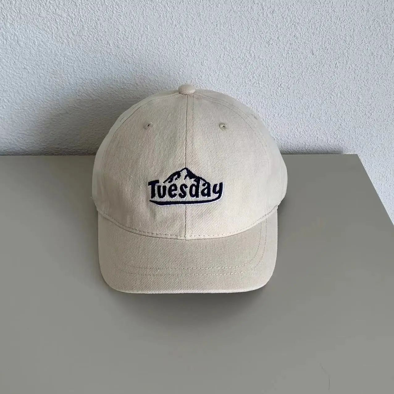 Men Navy Blue Embroidered Cap with "Tuesday" Design — feature 6