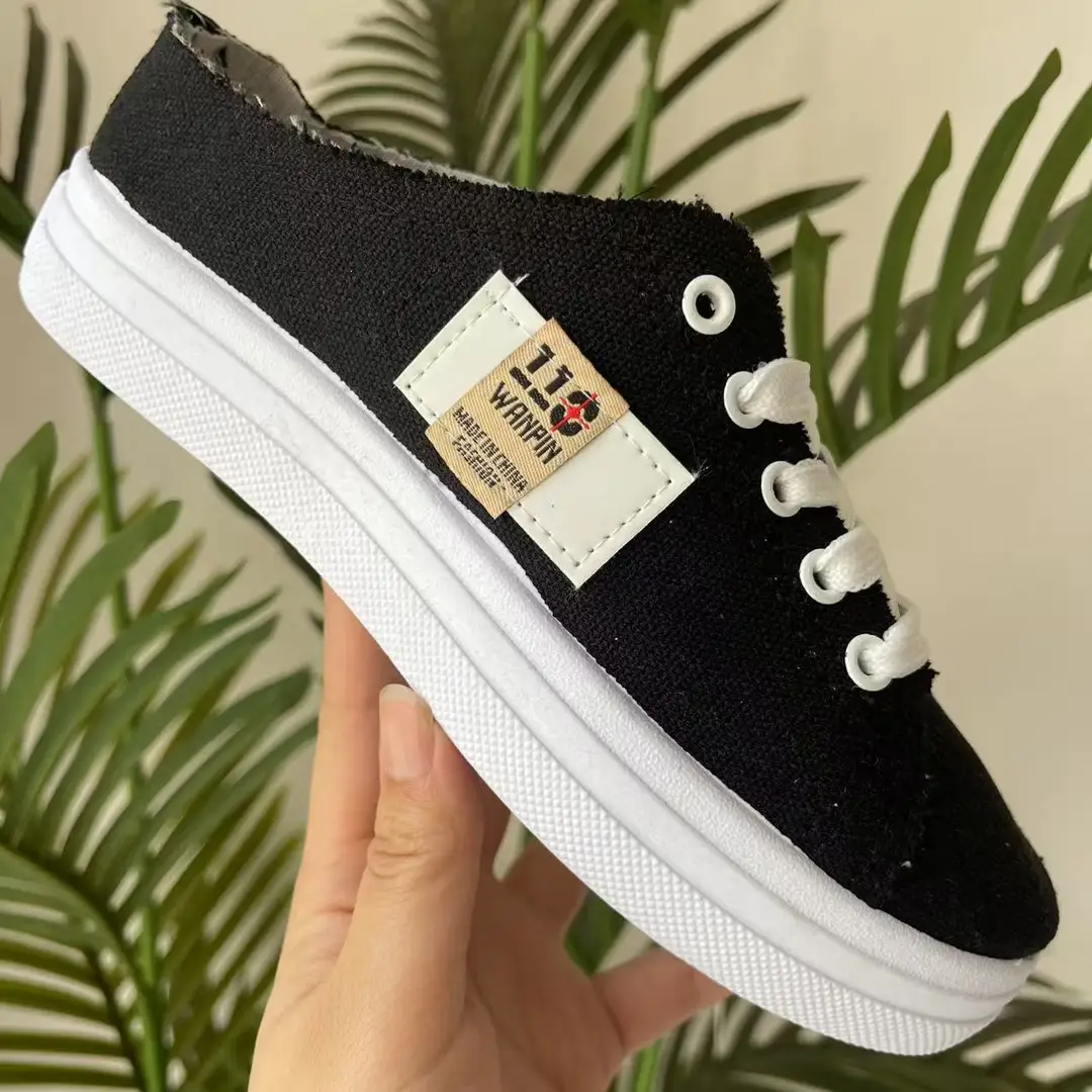 2025 New Spring Canvas Shoes for Female Students Korean Style Hong Kong Style Cloth Shoes White Shoes Sneakers Spring and Autumn Women's Shoes Wholesale - Image 8