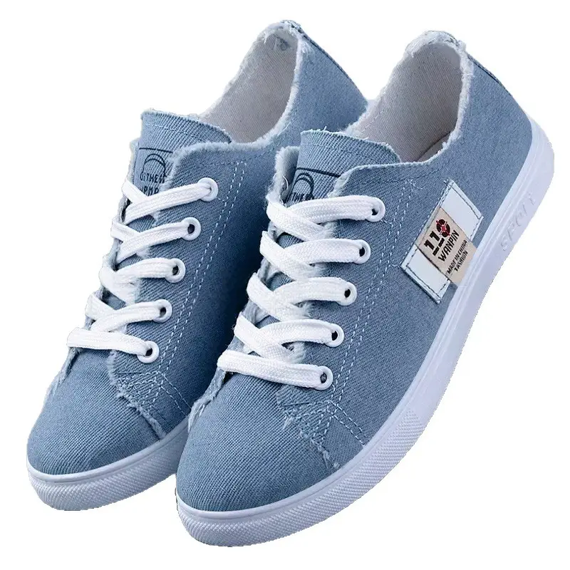2025 New Spring Canvas Shoes for Female Students Korean Style Hong Kong Style Cloth Shoes White Shoes Sneakers Spring and Autumn Women's Shoes Wholesale - Image 11