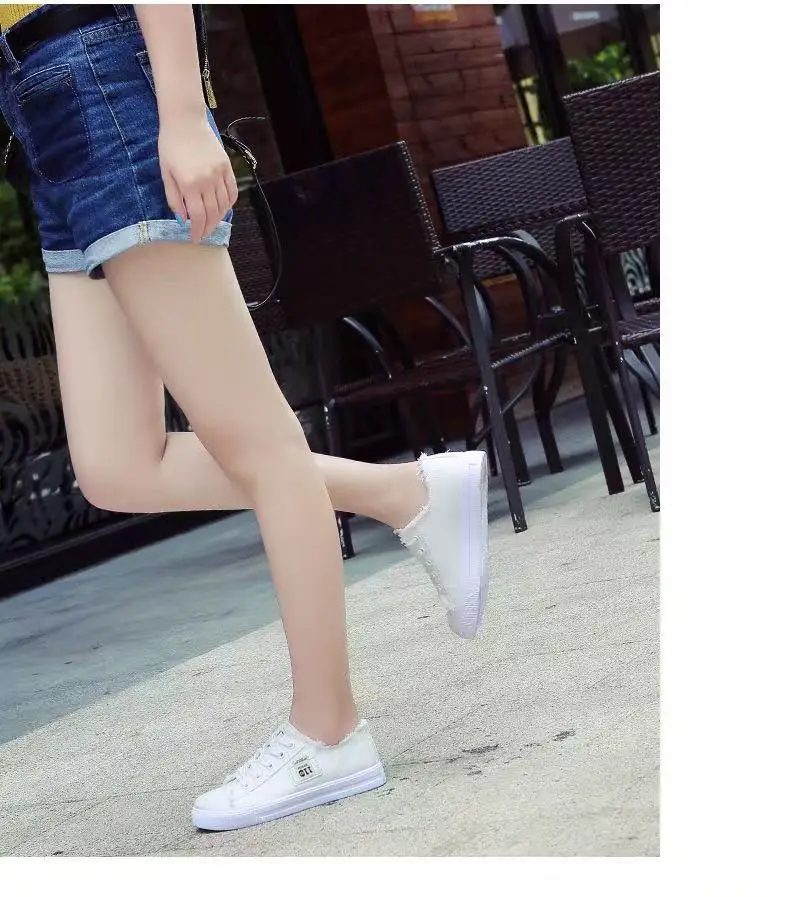 2025 New Spring Canvas Shoes for Female Students Korean Style Hong Kong Style Cloth Shoes White Shoes Sneakers Spring and Autumn Women's Shoes Wholesale — feature 21