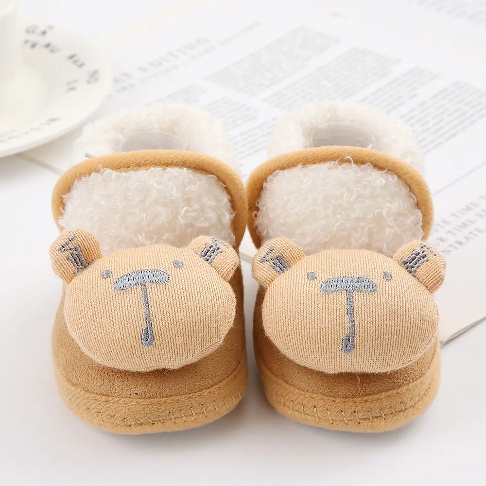 New cartoon cute baby shoes 3-5-7-9yue baby shoes cotton shoes soft bottom non-slip toddler shoes 0-1 years old newborn — feature 7