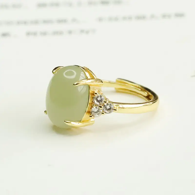 Aiyu Jade Claw Setting Ring for Women Clear Water - Image 4