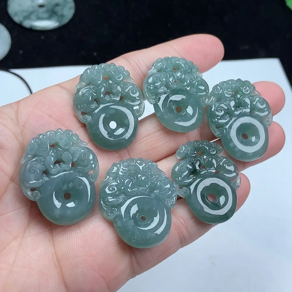 Double Pixiu Safety Pendant Jade Necklace for Wealth - Image 3