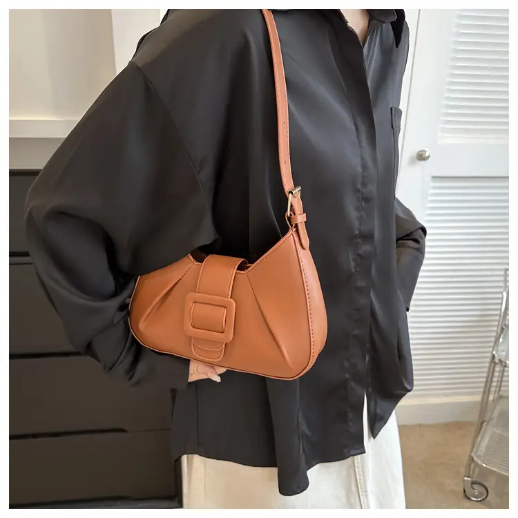 Women Textured Shoulder Bag Brown 2023 — feature 18