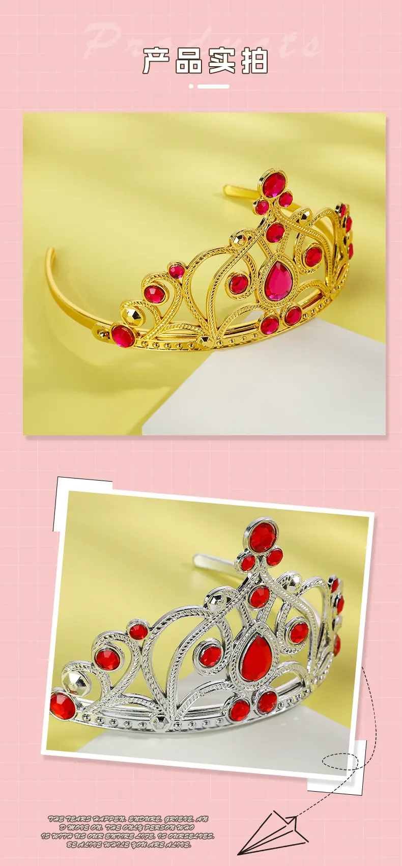 Elsa Princess Crown with Red Diamonds for Girls — feature 9