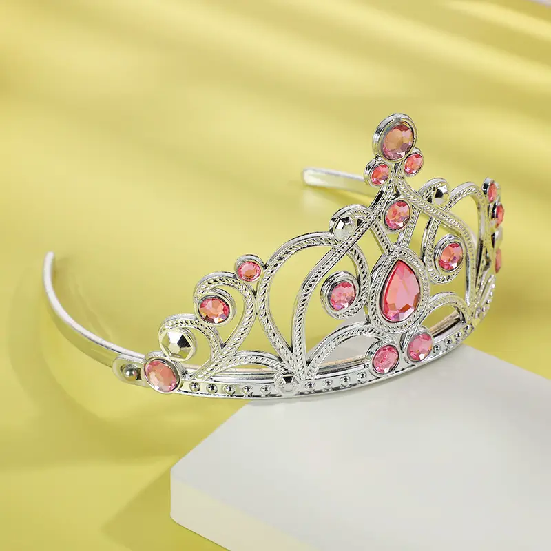Elsa Princess Crown with Red Diamonds for Girls - Image 2