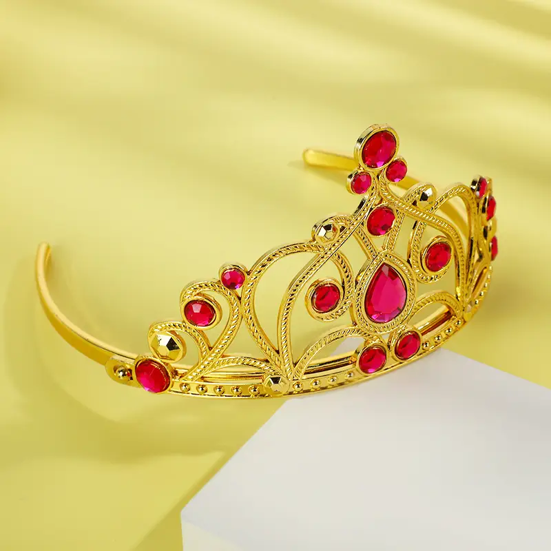 Elsa Princess Crown with Red Diamonds for Girls - Image 8