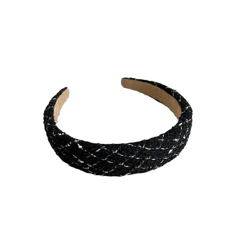 Korean Style Quilted Woolen Headband with Wide Bristle - Image 8