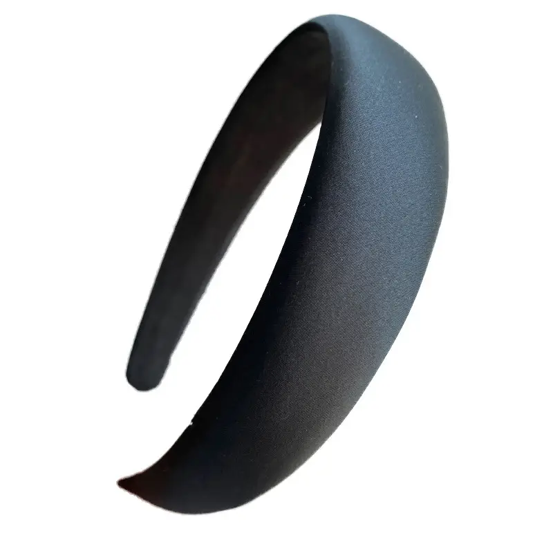 Satin Face Wash Headband Black High End Luxury Sponge Hair Accessory - Image 91