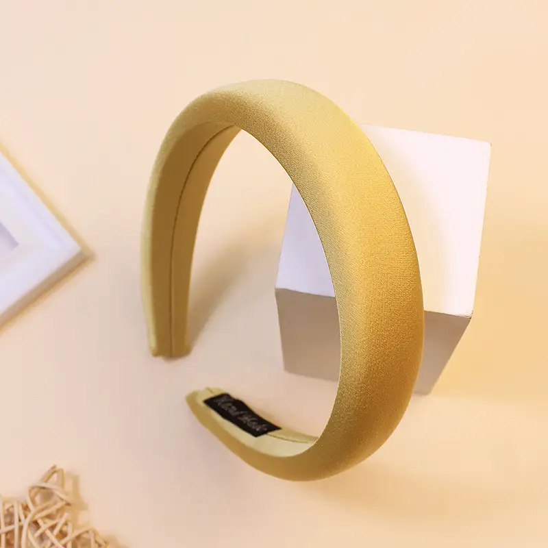 Satin Face Wash Headband Black High End Luxury Sponge Hair Accessory - Image 21