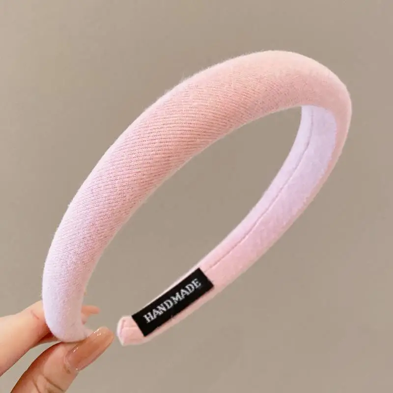 Satin Face Wash Headband Black High End Luxury Sponge Hair Accessory - Image 33