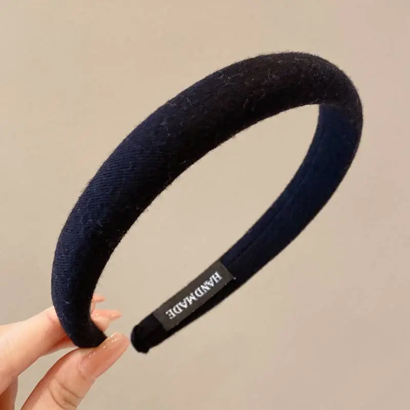 Satin Face Wash Headband Black High End Luxury Sponge Hair Accessory - Image 34