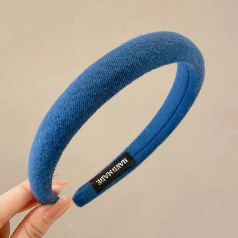 Satin Face Wash Headband Black High End Luxury Sponge Hair Accessory - Image 35