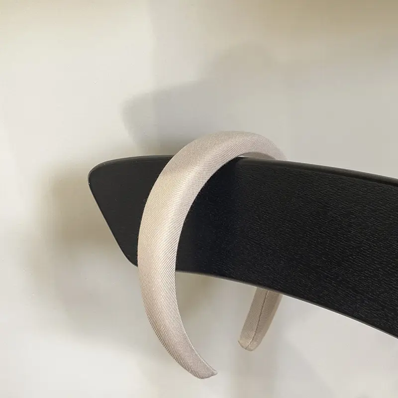 Satin Face Wash Headband Black High End Luxury Sponge Hair Accessory - Image 42