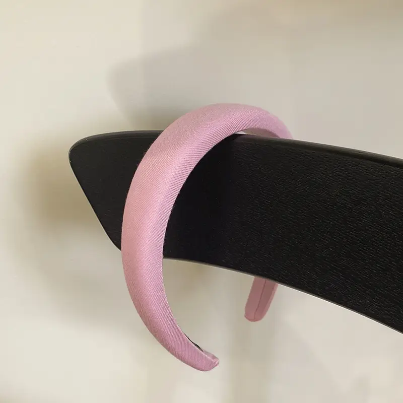 Satin Face Wash Headband Black High End Luxury Sponge Hair Accessory - Image 44