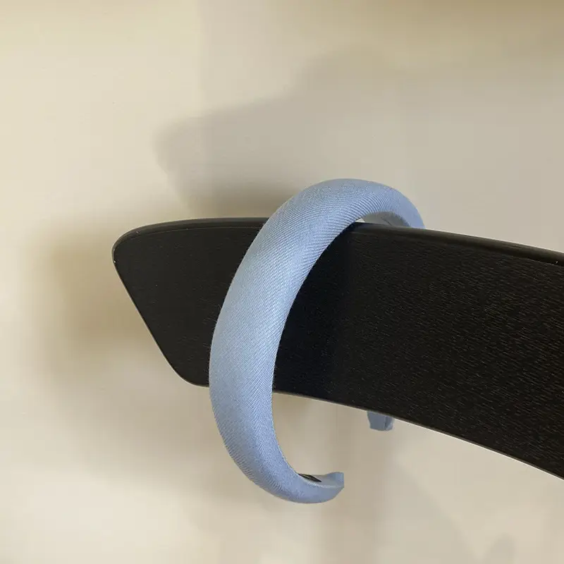 Satin Face Wash Headband Black High End Luxury Sponge Hair Accessory - Image 45