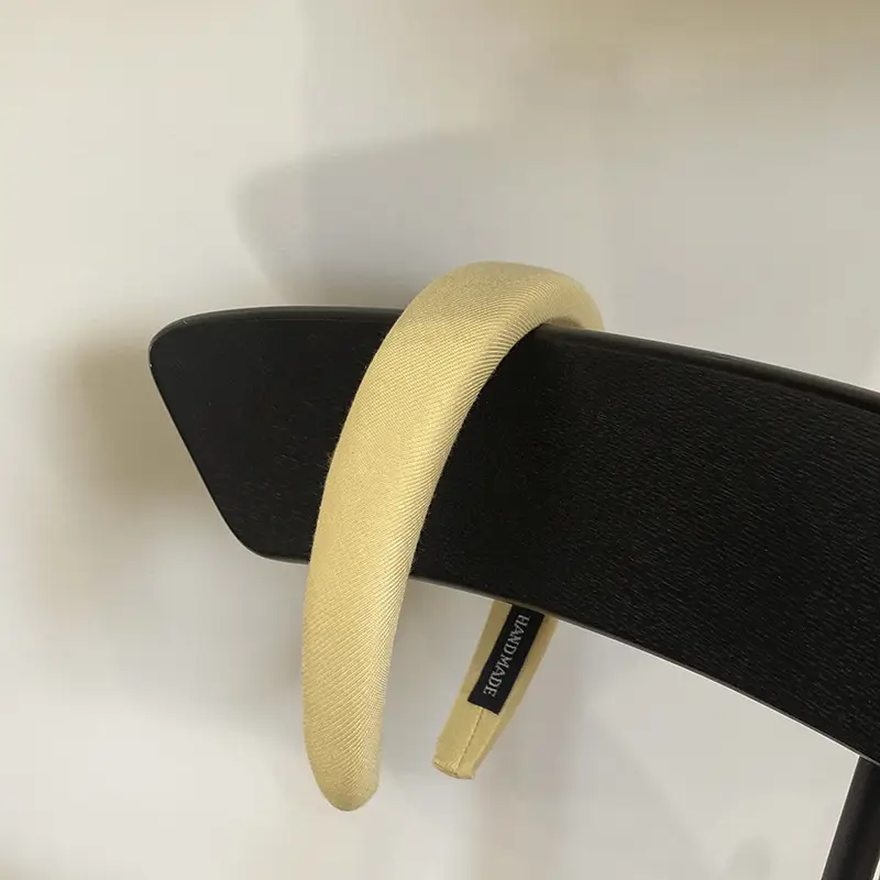 Satin Face Wash Headband Black High End Luxury Sponge Hair Accessory - Image 47