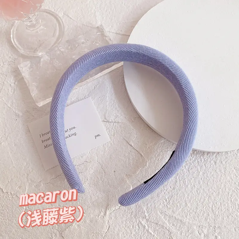 Satin Face Wash Headband Black High End Luxury Sponge Hair Accessory - Image 49