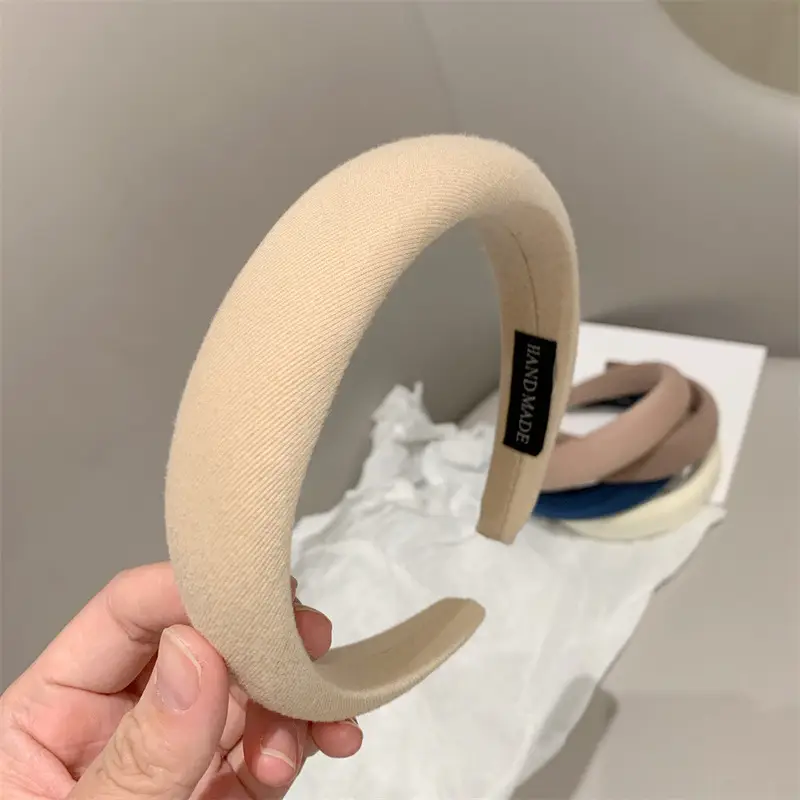 Satin Face Wash Headband Black High End Luxury Sponge Hair Accessory - Image 54