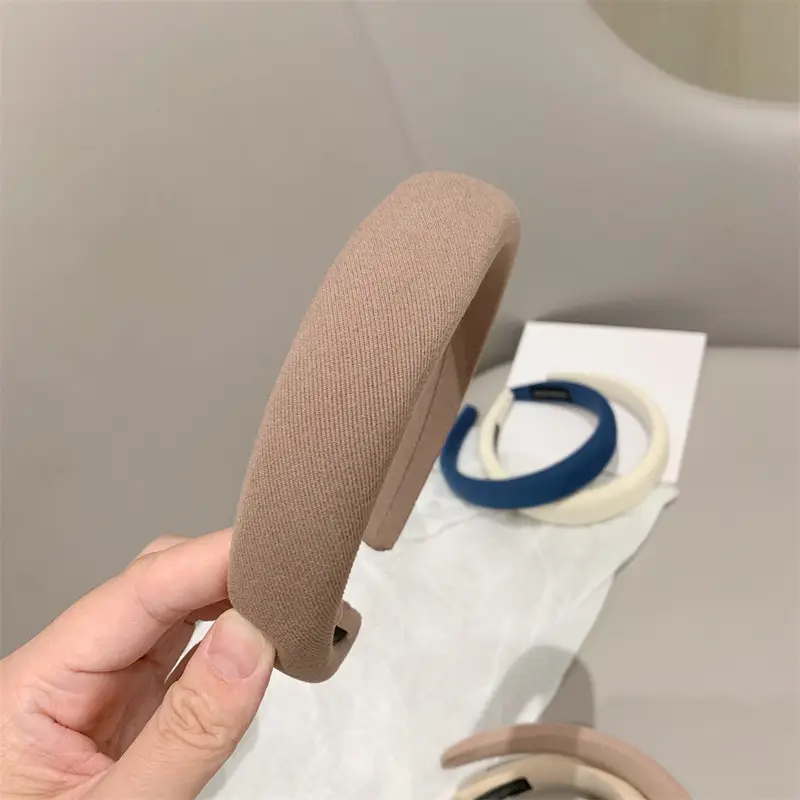 Satin Face Wash Headband Black High End Luxury Sponge Hair Accessory - Image 55