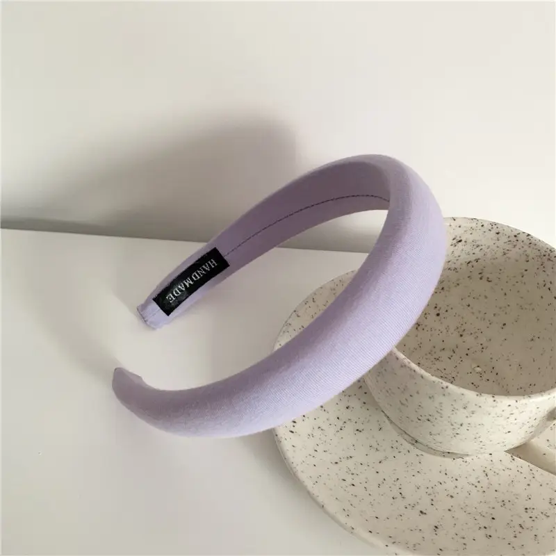 Satin Face Wash Headband Black High End Luxury Sponge Hair Accessory - Image 57