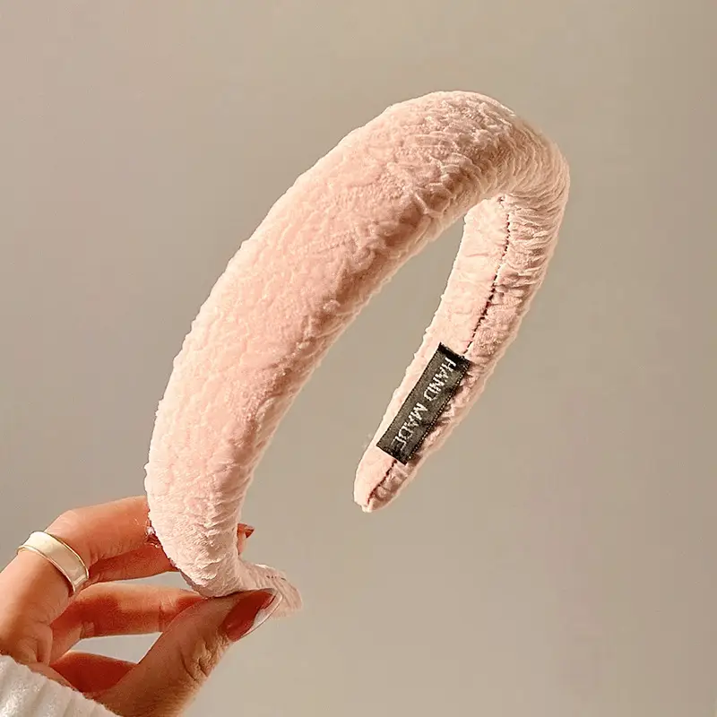 Satin Face Wash Headband Black High End Luxury Sponge Hair Accessory - Image 60