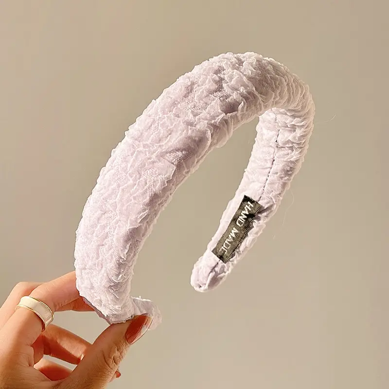 Satin Face Wash Headband Black High End Luxury Sponge Hair Accessory - Image 61