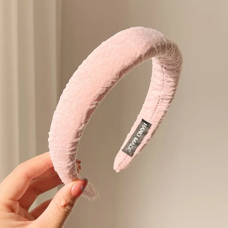 Satin Face Wash Headband Black High End Luxury Sponge Hair Accessory - Image 63