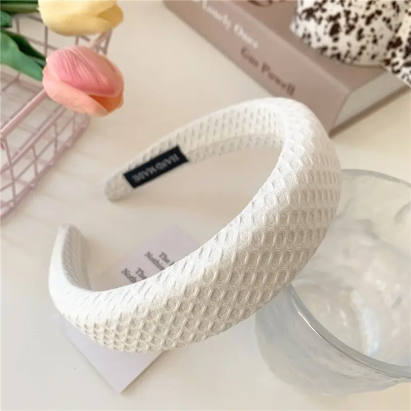 Satin Face Wash Headband Black High End Luxury Sponge Hair Accessory - Image 68