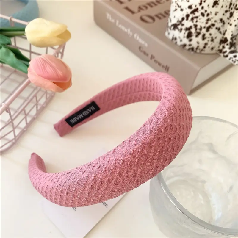 Satin Face Wash Headband Black High End Luxury Sponge Hair Accessory - Image 69