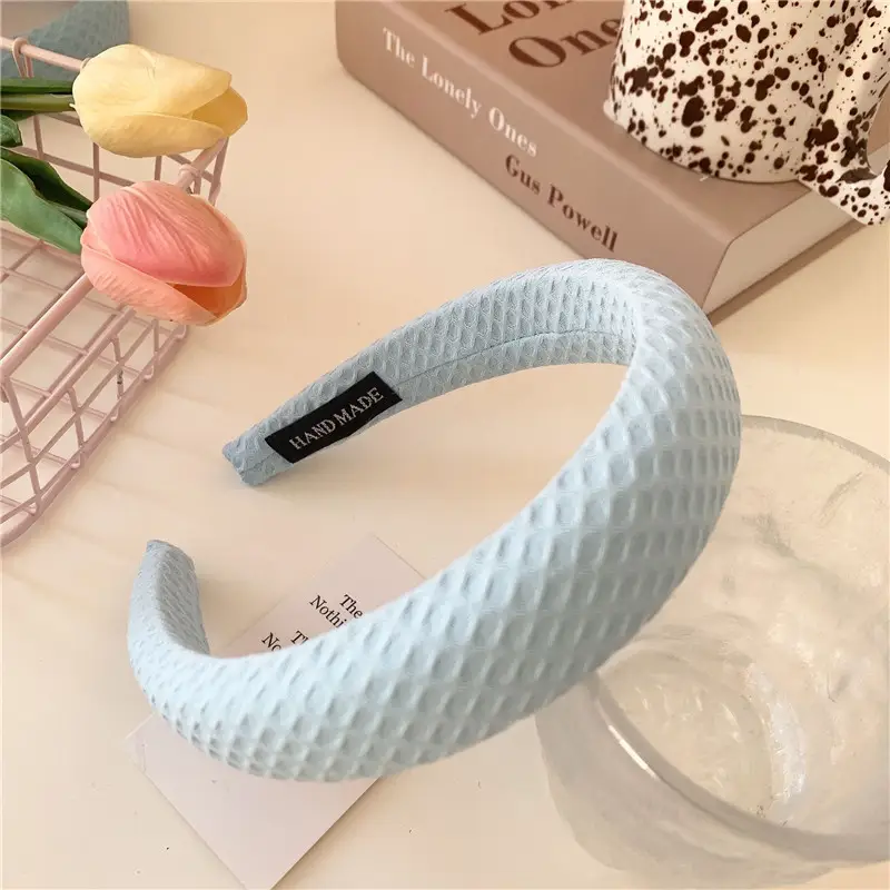 Satin Face Wash Headband Black High End Luxury Sponge Hair Accessory - Image 70