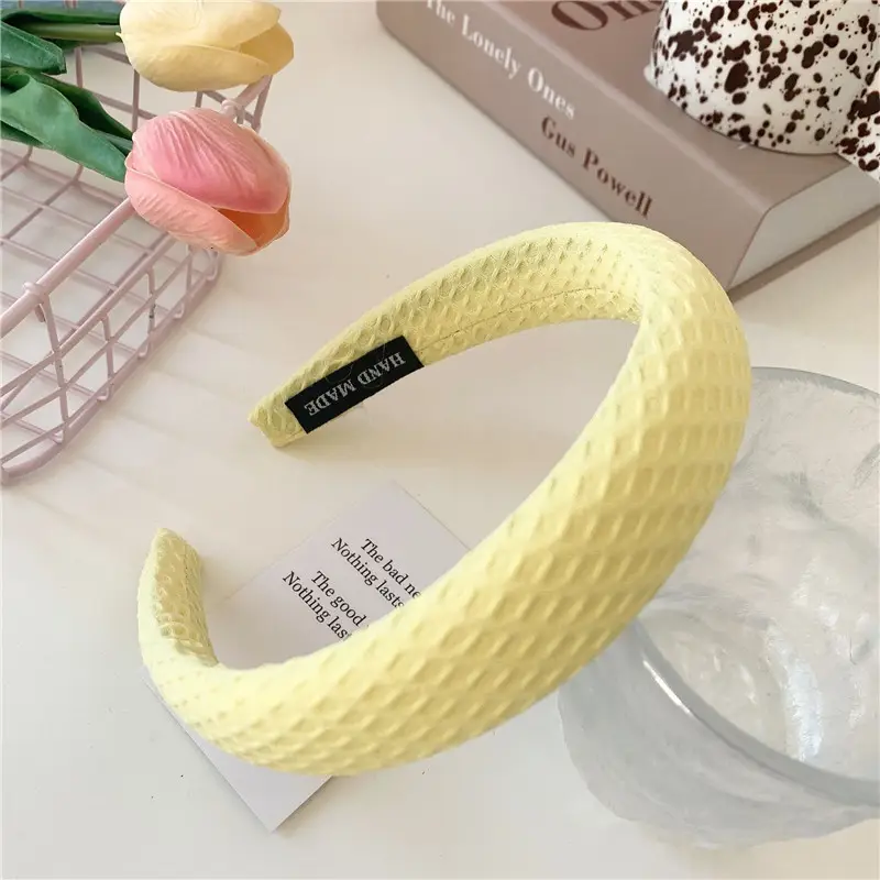 Satin Face Wash Headband Black High End Luxury Sponge Hair Accessory - Image 71
