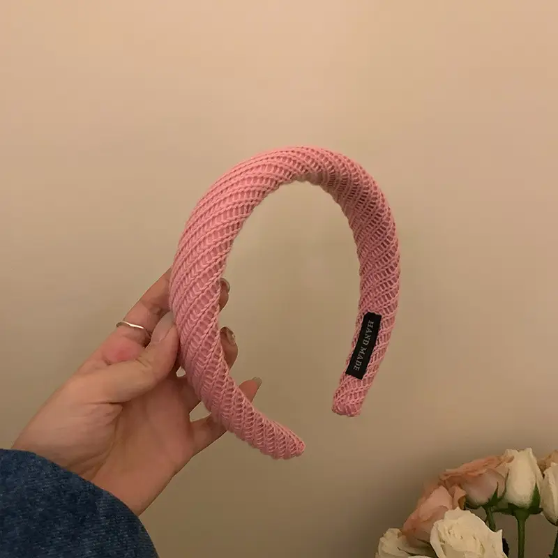 Satin Face Wash Headband Black High End Luxury Sponge Hair Accessory - Image 72