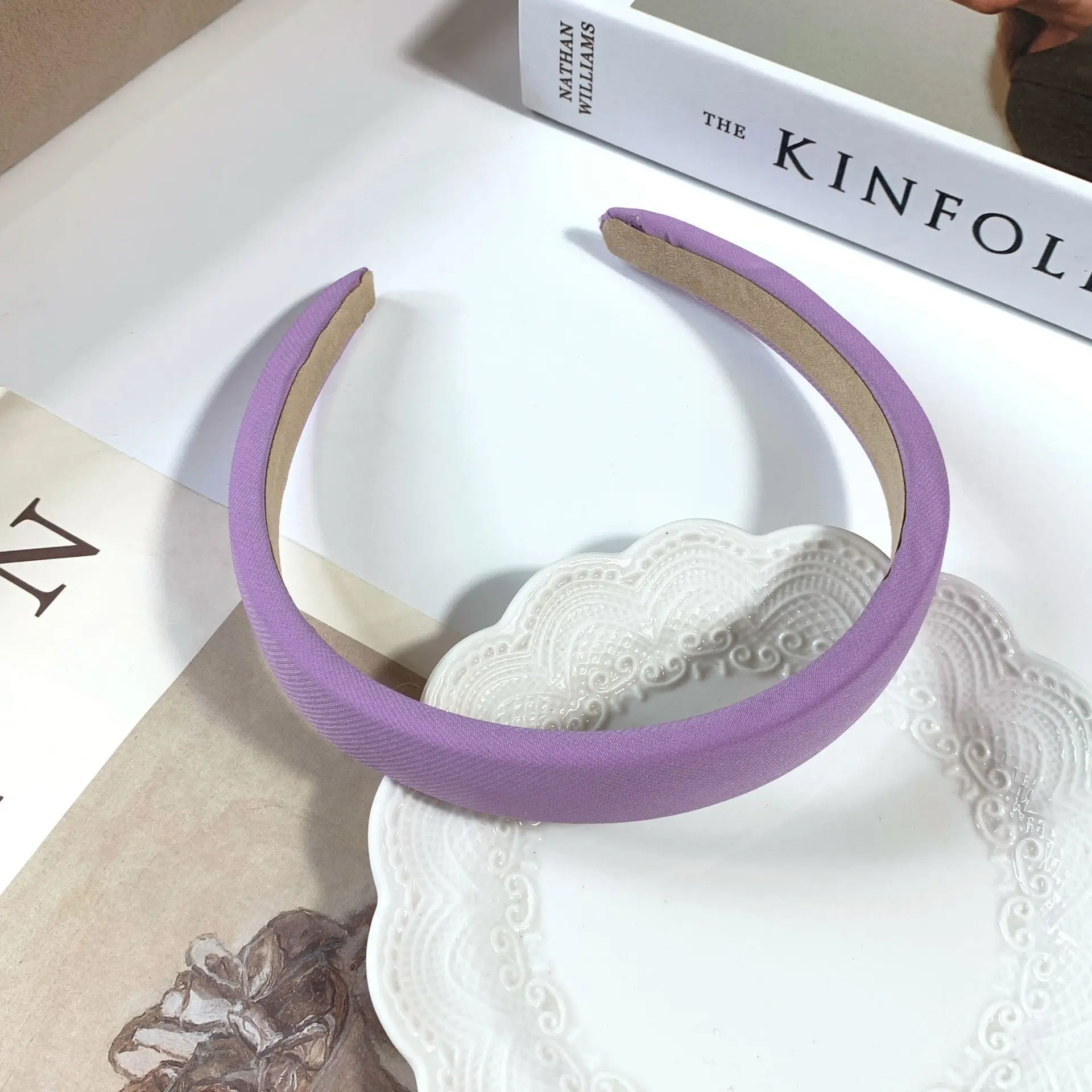 Satin Face Wash Headband Black High End Luxury Sponge Hair Accessory - Image 81
