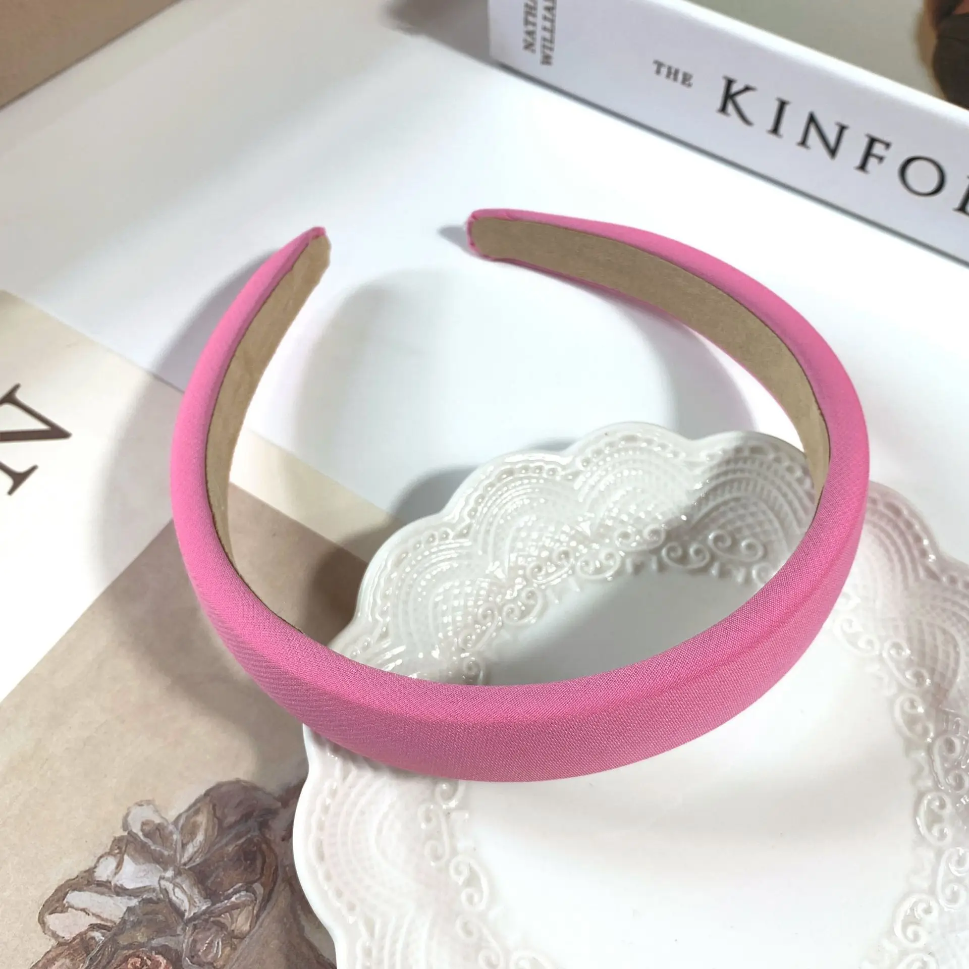 Satin Face Wash Headband Black High End Luxury Sponge Hair Accessory - Image 82