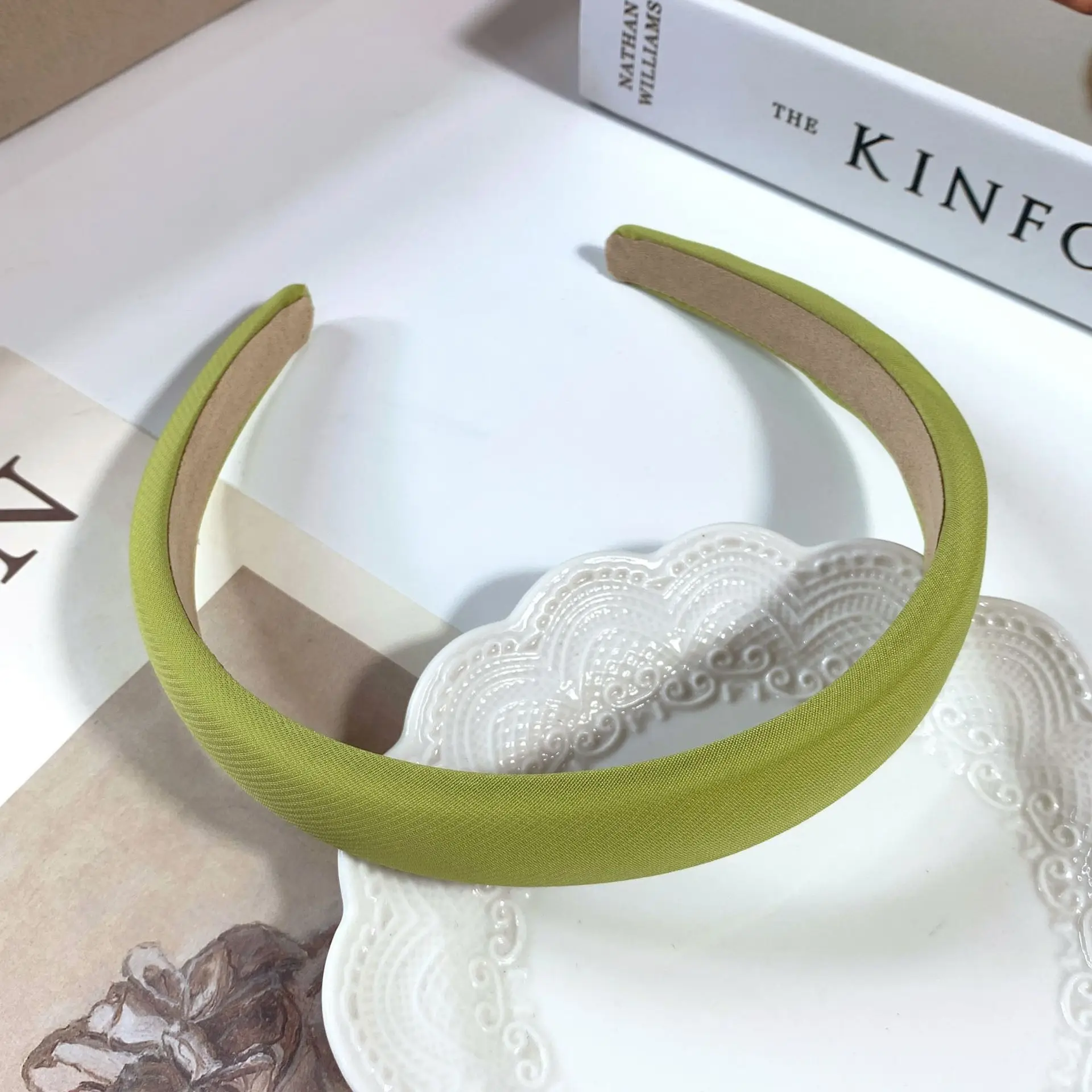 Satin Face Wash Headband Black High End Luxury Sponge Hair Accessory - Image 84